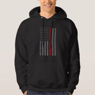 Djurutbildare Vintage USA Flagga För manar Pappa Hoodie