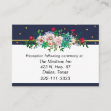 Djurutrymmeskort för guld Confetti och Flowers Brö