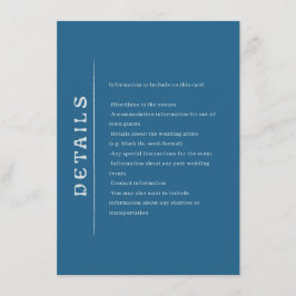 Djurutrymmeskort för San Miguel Bröllop Tilläggskort