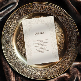 Djurutrymmets Beige brunhus elegant bröllop Tilläggskort