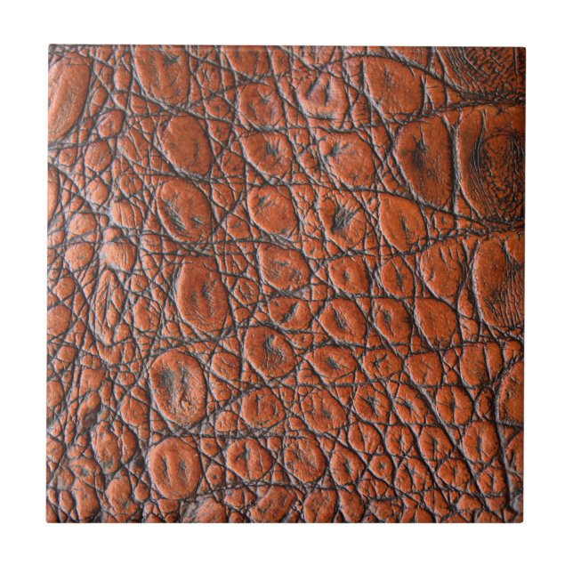 Djurutskrift Faux Alligator Kakelplatta (Framsidan)