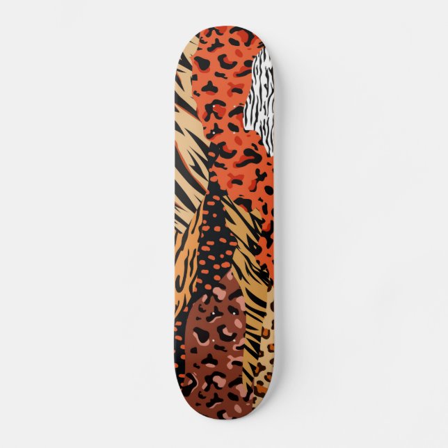 Djurutskrift Mini Skateboard Bräda 18,5 Cm (Framsida)