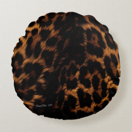 Djurutskrift Rund Kudde