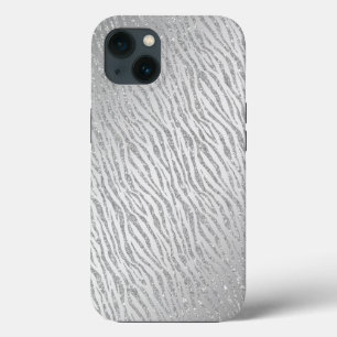 Djurutskrift Silver Glitter Glam