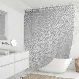 Djurutskrift Silver Glitter Glam