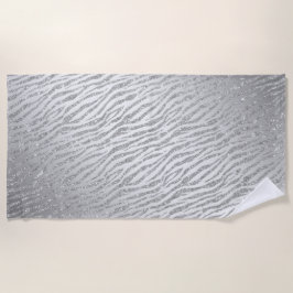 Djurutskrift Silver Glitter Glam