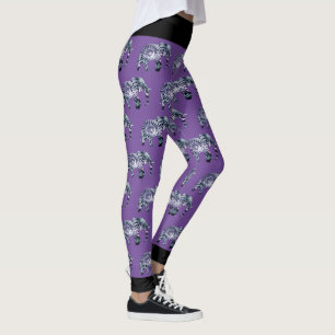 Djurvälfärd - Elefant Siluett Fraktal 2 Leggings