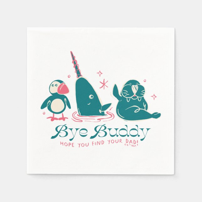 Djurvänner - hej då Buddy hoppas att du hittar din Pappersservett (Framsidan)