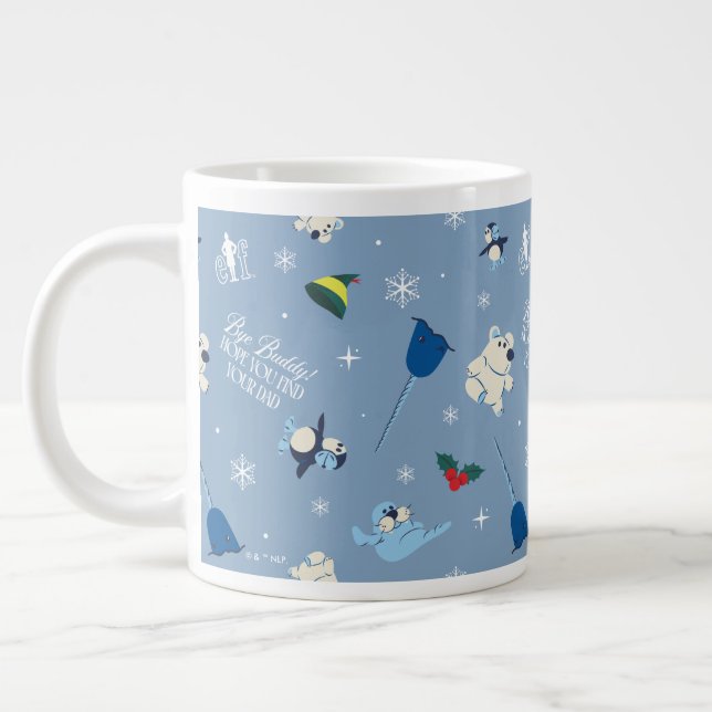 Djurvänner "Hej då Buddy" Winter Mönster Jumbo Mugg (Vänster)