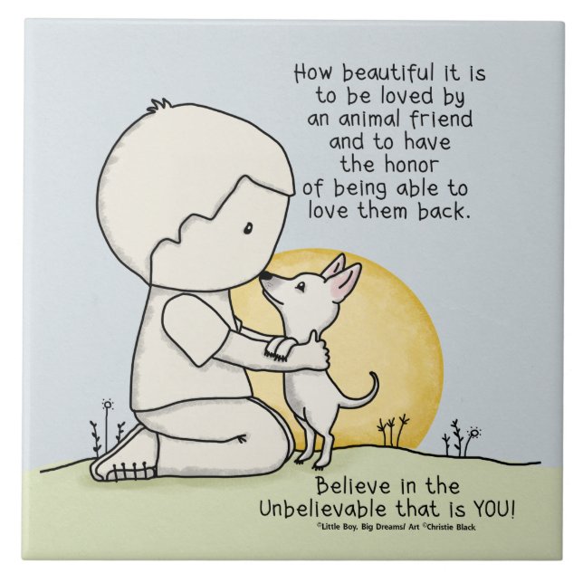 Djurvänner Kakelplatta (Framsidan)