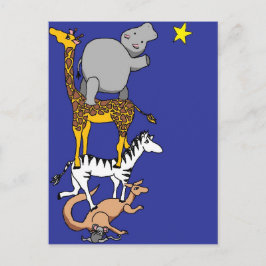 djurvänner och en stjärna vykort