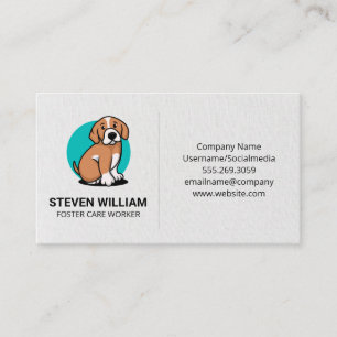 Djurvård   Inkapsling   Cute Hund Logotyp Sitta Visitkort