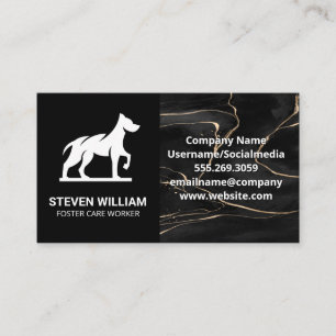Djurvård Shelter Hund Logotyp Visitkort