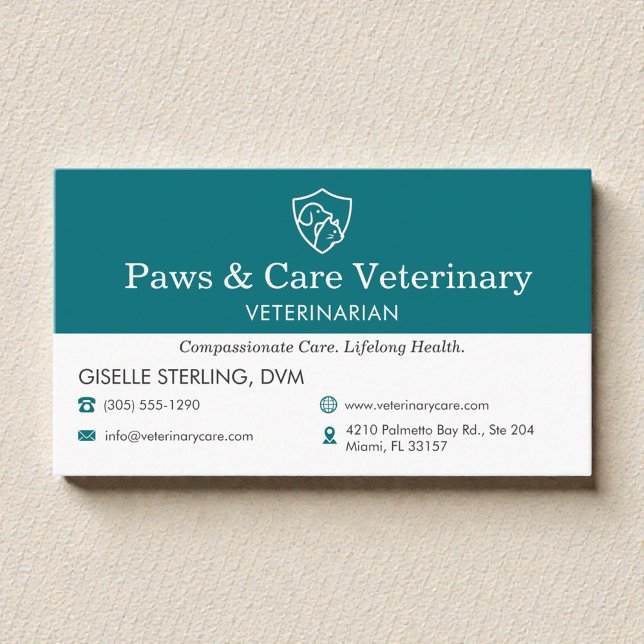 Djurvård Veterinärklinik Professionell Visitkort (Skapare uppladdad)