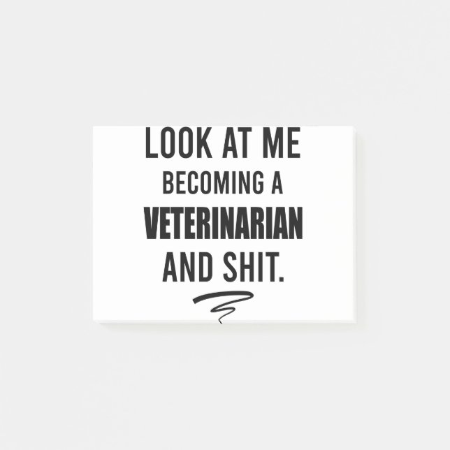 Djurvårdarskjorta Rolig veterinär examenspresent s Post-it Block (Framsida)