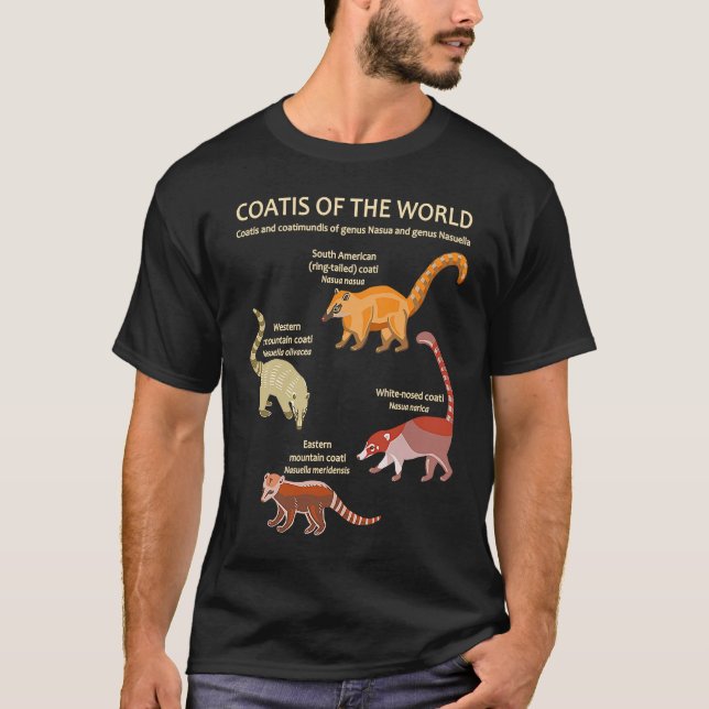 Djurverk av arterna Coati och Coatimundi T Shirt (Framsida)
