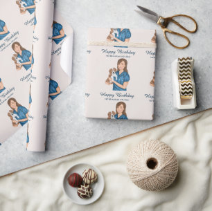 Djurveterinär Doktor Vet och hundfödelsedag Presentpapper