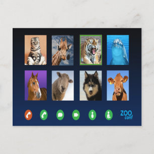 Djurvideokonferens Vykort