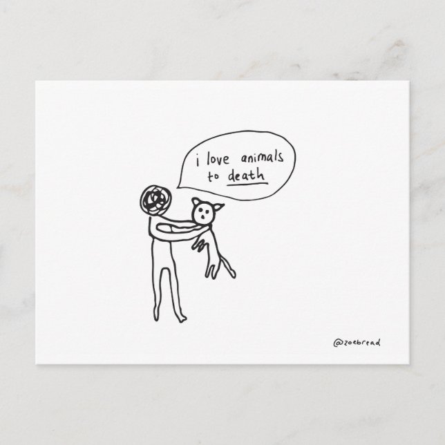 djurvykort vykort (Framsida)