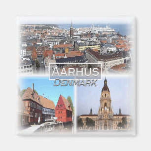 DK0015 Europe, Danmark, Århus, Fridge Magnet