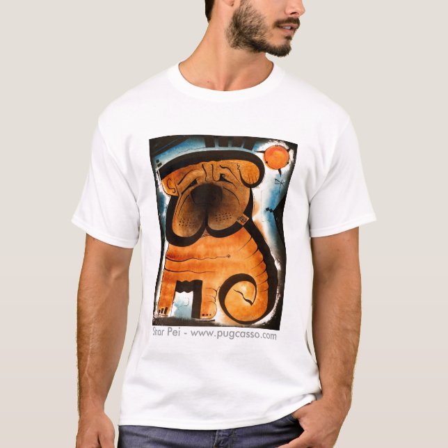 dk_2007dec31g Shar Pei - www.pugcasso.com T-shirt (Framsida)