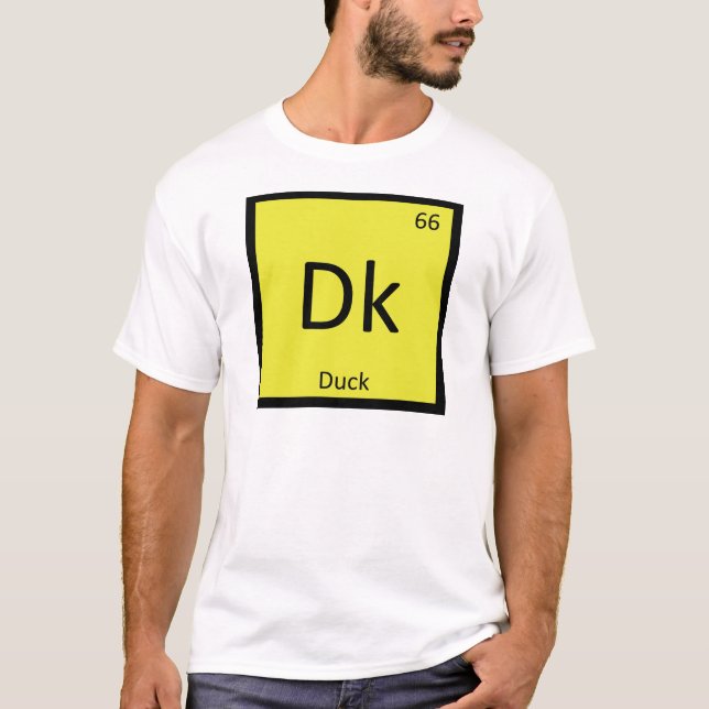 Dk - Anka Kemisk Periodiska Systemets Symbol T Shirt (Framsida)