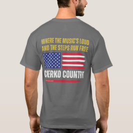 (Dk Grå) US Flagga / Musikens Högt & Stegen Spring T Shirt