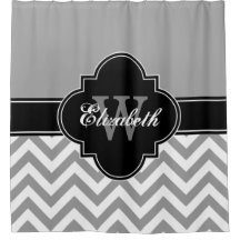 Dk Grått Wht LG Chevron Black 1ICBR Namn Monogram