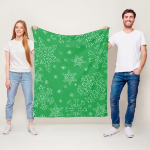 Dk Grönt jul BG Snowflake Boarder Clipart Th Fleecefilt