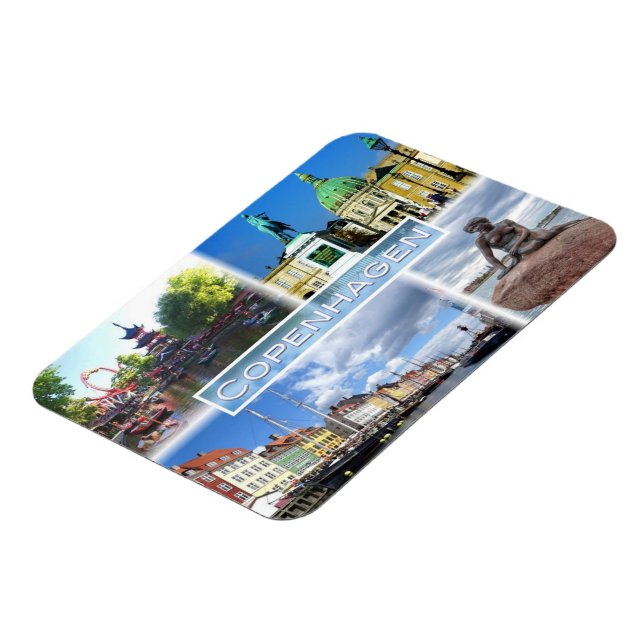 DK Köpenhamn - Tivoli Garden - Amalienborg County Magnet (Vänstra Sidan)