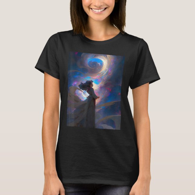 DKH138 Sci fi Graphic  Bright Sky Wish T Shirt (Framsida)