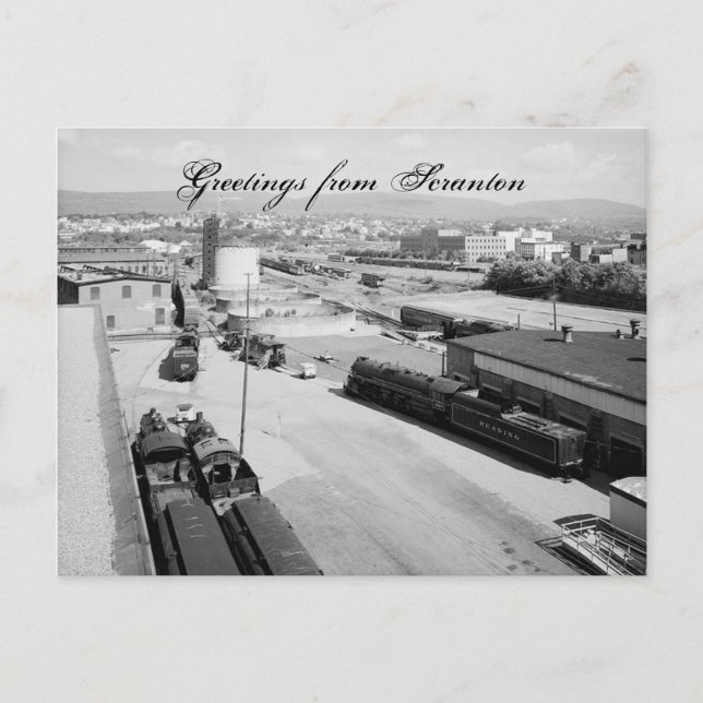 DL & W RR Scranton Pa. Vykort (Framsida)