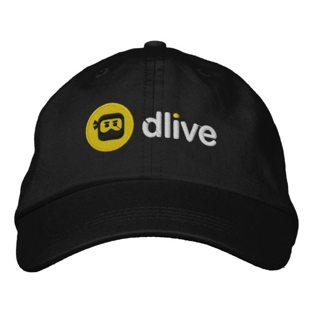 DLive full logotyphatt Broderad Keps (Framsida)