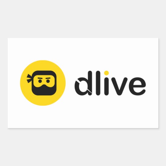 Dlive Svart Logotypklistermarkear Rektangulart Klistermarke Zazzle Se Dlive Svart Logotypklistermarkear Rektangulart Klistermarke Zazzle Se