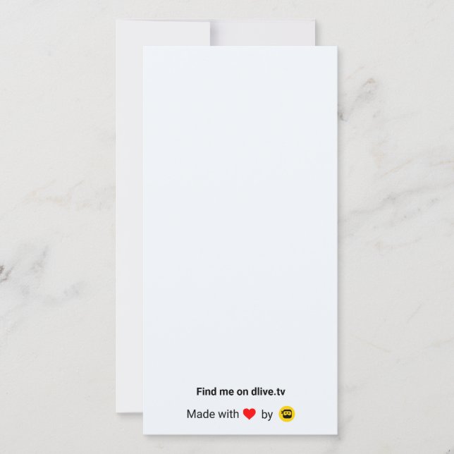 DLive tackkort Tack Kort (Framsida)