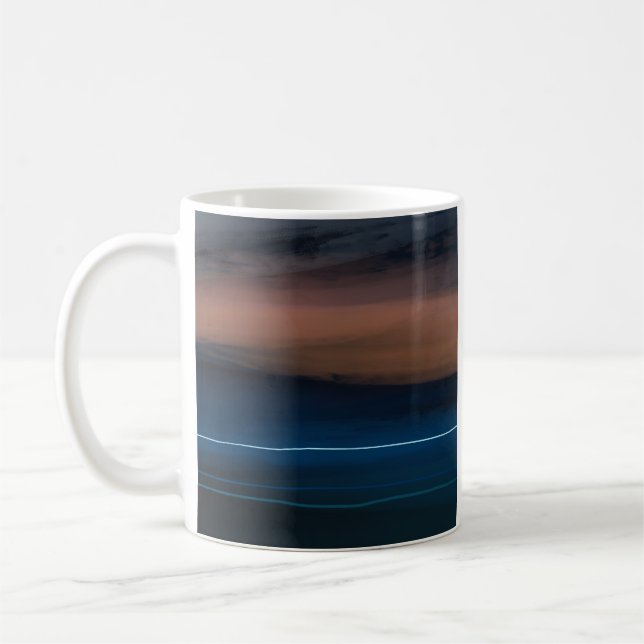 DM-2023-NFT-00267 "Sunset over Woolacombe Beach" Kaffemugg (Vänster)