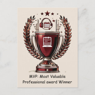 dmin Professionals Day MVP Trophy Hälsning Vykort