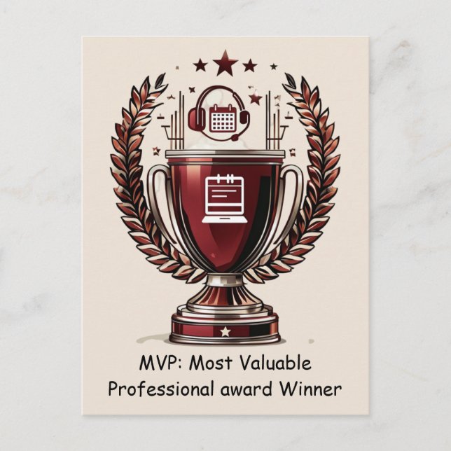 dmin Professionals Day MVP Trophy Hälsning Vykort (Framsida)