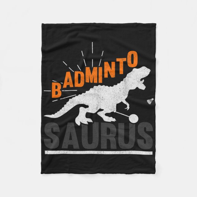 Dminto Saurus Rex Birdie Shuttle Dinosaur Dminton  Fleecefilt (Framsidan)