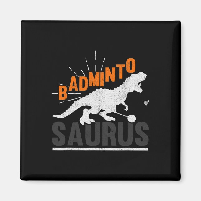 Dminto Saurus Rex Fågel Shuttle Dinosaur Dminton  Magnet (Framsidan)