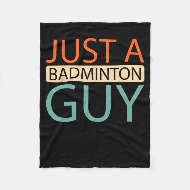 Dminton Player Court - Shuttle bara a dminton Guy Fleecefilt (Framsidan)