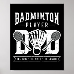 Dminton Player Pappa spelar Shuttle Player Dminton Poster