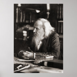 Dmitri Ivanovich Mendeleev Porträtt Poster