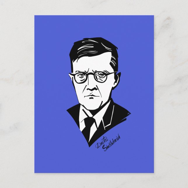 Dmitri Shostakovich Vykort (Framsida)