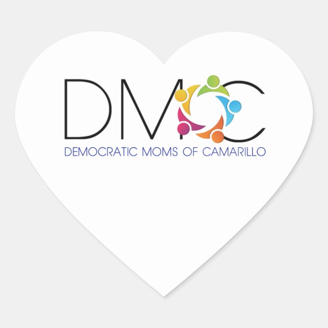 DMOC Heart Sticker Hjärtformat Klistermärke (Framsida)