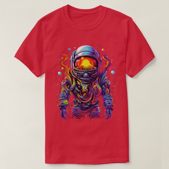DMT Art Psychedelic Spaceman 2 T Shirt (Design framsida)