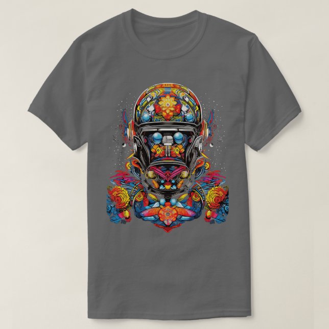 DMT Art Psychedelic Spaceman 4 T Shirt (Design framsida)