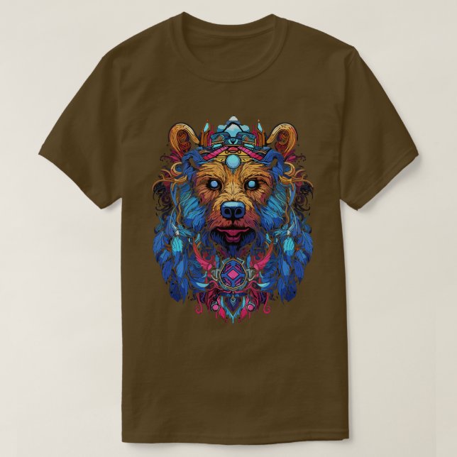 DMT Art Psykedeliskt björn T Shirt (Design framsida)