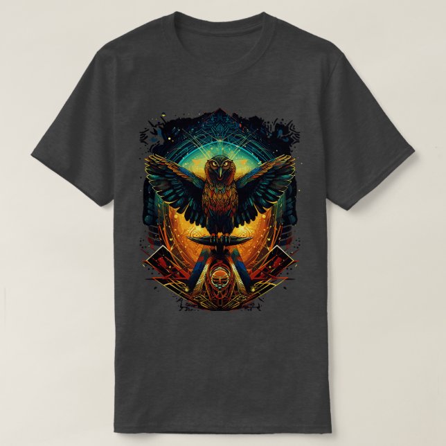DMT Art Shamanic Eagle T Shirt (Design framsida)