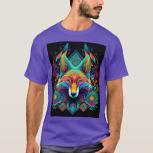 DMT Art Shamanic Fox 2 T Shirt